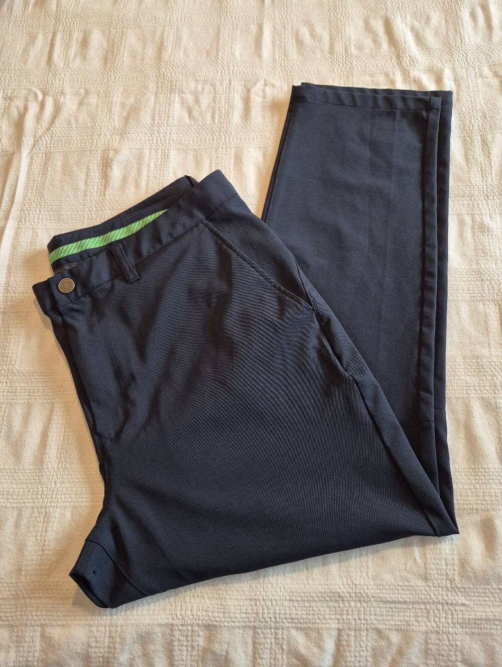 Bonobos Golf Pants Mens  Size 38x30 Navy Slim Fit 5 pocket, 1 zips VGUC